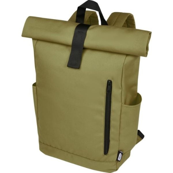 Logo trade promotional giveaways picture of: Cool Byron 15.6" roll-top backpack 18L, green