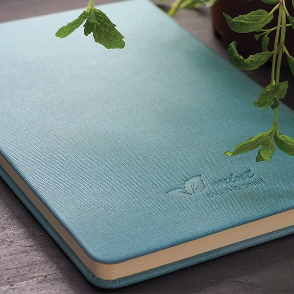 Logotrade advertising product picture of: Vanilla-scented A5 notebook, green