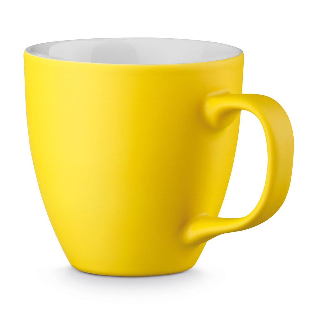 Logo trade promotional merchandise picture of: Panthony matt mug, yellow
