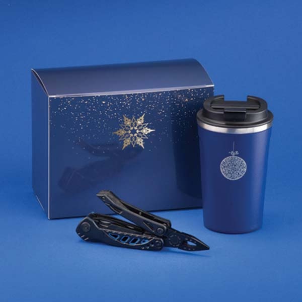 Logotrade advertising products photo of: Gift set with Nordic thermos and multi-tool