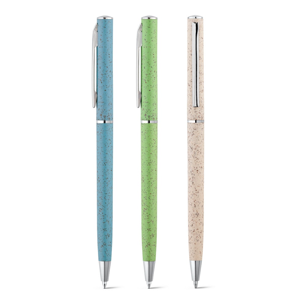 Logo trade promotional merchandise picture of: Devin Ball pen with wheat straw fibre