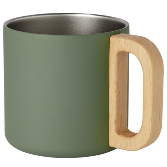 Logo trade business gift photo of: Bjorn 360 ml RCS certified recycled stainless steel mug, green