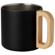 Bjorn 360 ml RCS certified recycled stainless steel mug, black