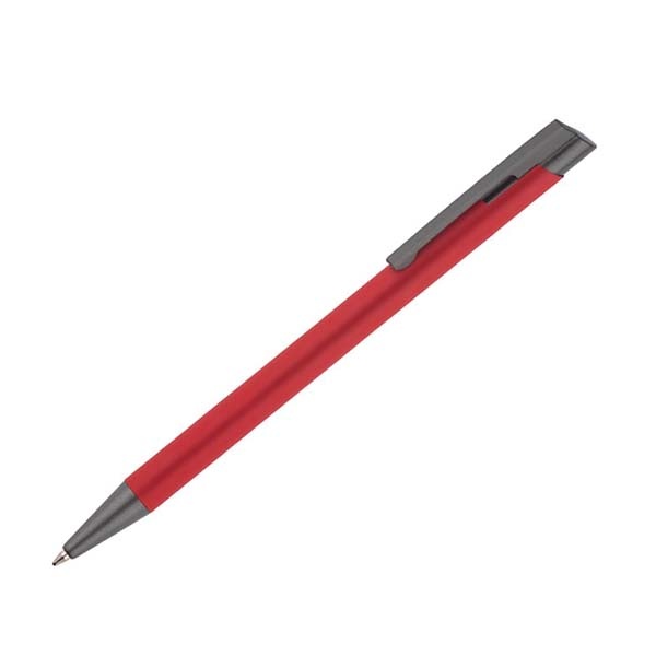 Logotrade promotional product image of: Soft touch ballpen Optima, red