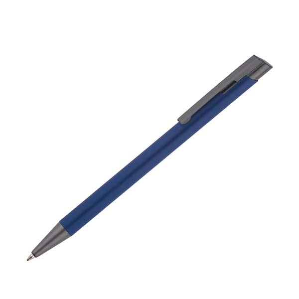 Logo trade promotional giveaways picture of: Soft touch ballpen Optima, blue