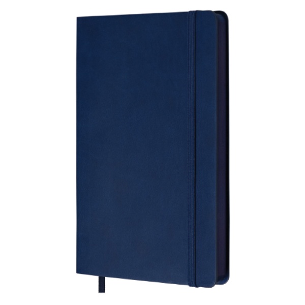 Logo trade promotional merchandise picture of: Grid notebook Shady GRS A5, navyblue