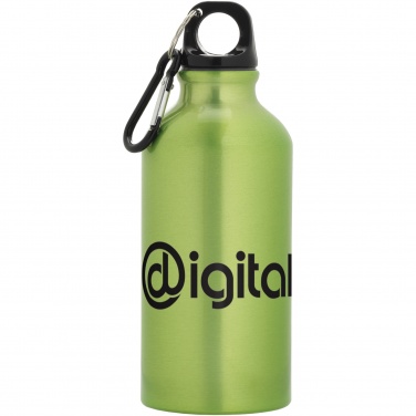 Logo trade corporate gifts picture of: Oregon 400 ml aluminium water bottle with carabiner