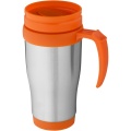 Sanibel 400 ml insulated mug, Silver / Orange