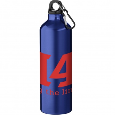 Logo trade promotional gift photo of: Oregon 770 ml aluminium water bottle with carabiner