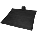 Ziva disposable rain poncho with storage pouch, Solid black