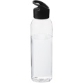 Sky 650 ml Tritan™ colour-pop water bottle, Solid black / Transparent