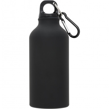 Logo trade corporate gifts image of: Oregon 400 ml matte water bottle with carabiner