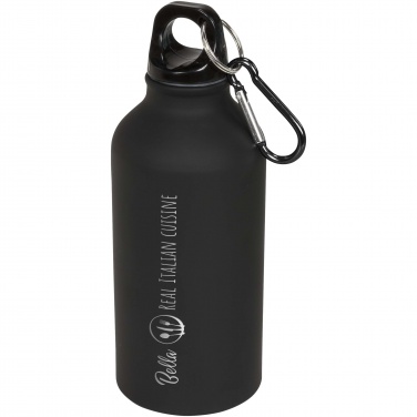 Logotrade promotional merchandise picture of: Oregon 400 ml matte water bottle with carabiner