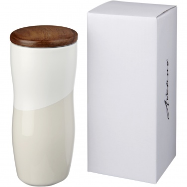 Logotrade promotional item image of: Double-walled ceramic tumbler Reno 370 ml