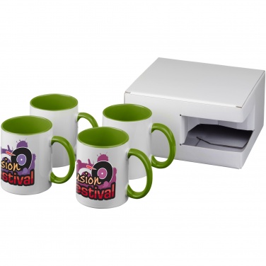 Logo trade promotional gifts image of: Ceramic sublimation mug 4-pieces gift set