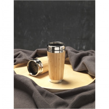 Logo trade promotional products image of: Bambus 450 ml tumbler with bamboo outer