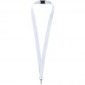 Lago lanyard with break-away closure, White