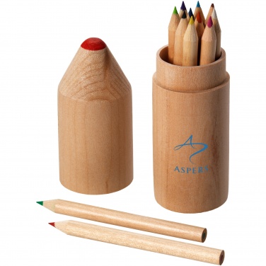 Logo trade promotional merchandise picture of: Bossy 12-piece coloured pencil set