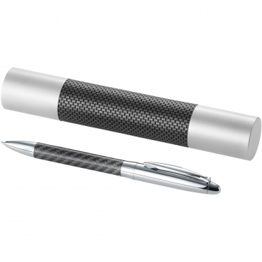 Logotrade promotional item image of: Winona ballpoint pen with carbon fibre details