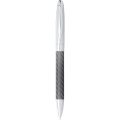 Winona ballpoint pen with carbon fibre details, Silver / Grey