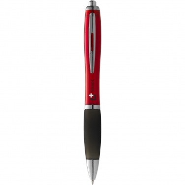 Logo trade promotional giveaway photo of: Nash ballpoint pen coloured barrel and black grip