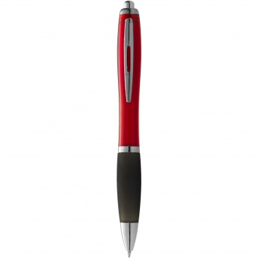 Logo trade promotional giveaways image of: Nash ballpoint pen coloured barrel and black grip