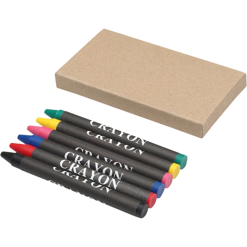 Logo trade promotional gift photo of: Ayo 6-piece coloured crayon set