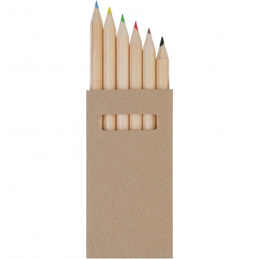 Logo trade promotional items image of: Ayola 6-piece coloured pencil set