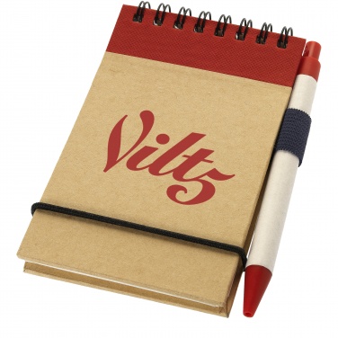 Logo trade corporate gifts image of: Zuse A7 recycled jotter notepad with pen