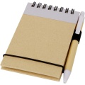 Zuse A7 recycled jotter notepad with pen, Lilac / Natural