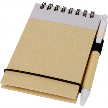 Logo trade promotional gifts image of: Zuse A7 recycled jotter notepad with pen