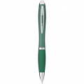 Nash ballpoint pen with coloured barrel and grip, Green