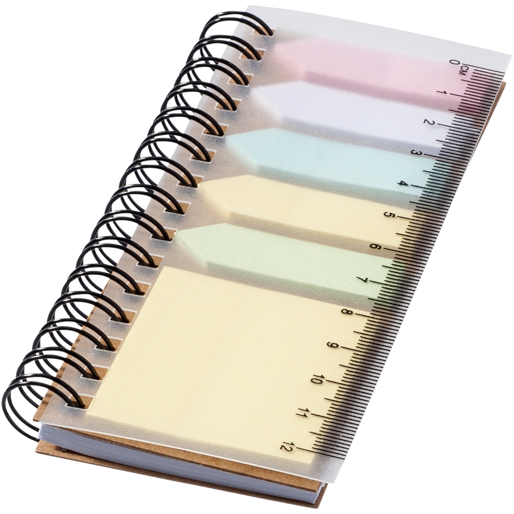 Logo trade business gifts image of: Spinner spiral notebook with coloured sticky notes