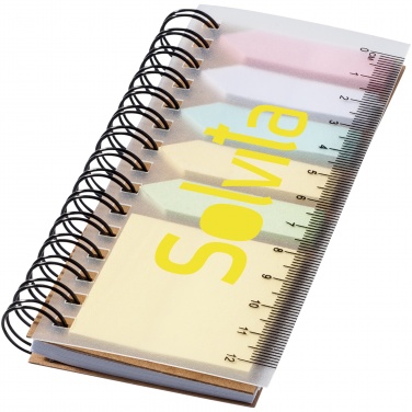 Logotrade promotional product image of: Spinner spiral notebook with coloured sticky notes