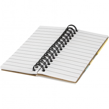 Logo trade promotional merchandise picture of: Spinner spiral notebook with coloured sticky notes