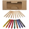 Lucky 19-piece coloured pencil and crayon set, Natural