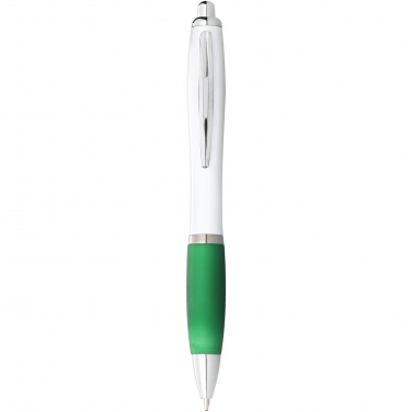 Logotrade business gifts photo of: Nash ballpoint pen white barrel and coloured grip