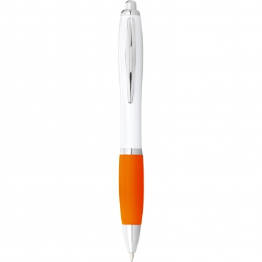 Logotrade corporate gifts photo of: Nash ballpoint pen white barrel and coloured grip