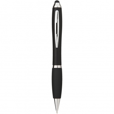 Logotrade advertising products photo of: Nash coloured stylus ballpoint pen with black grip