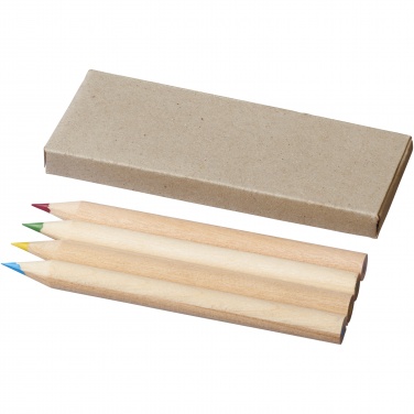 Logo trade promotional merchandise image of: Tullik 4-piece coloured pencil set