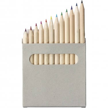 Logo trade promotional item photo of: Tallin 12-piece coloured pencil set