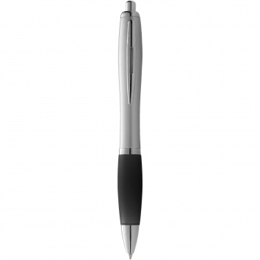 Logotrade corporate gift picture of: Nash ballpoint pen silver barrel and coloured grip