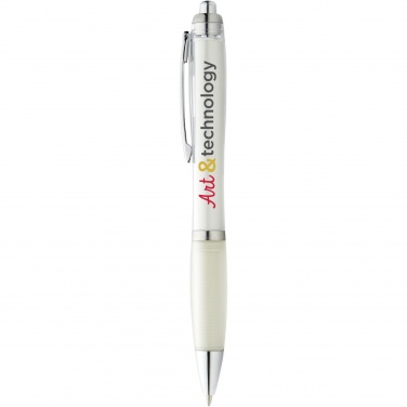 Logo trade promotional merchandise photo of: Nash ballpoint pen coloured barrel and grip