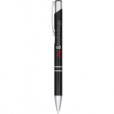 Logo trade promotional items image of: Moneta anodized aluminium click ballpoint pen