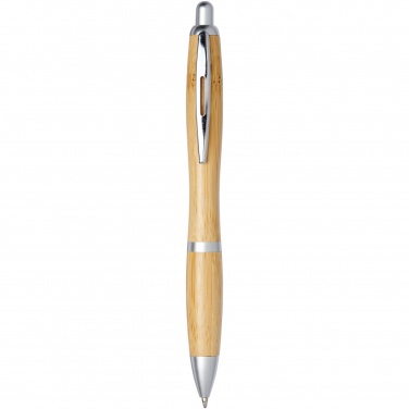 Logo trade promotional products image of: Nash bamboo ballpoint pen