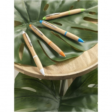 Logo trade promotional merchandise photo of: Nash bamboo ballpoint pen