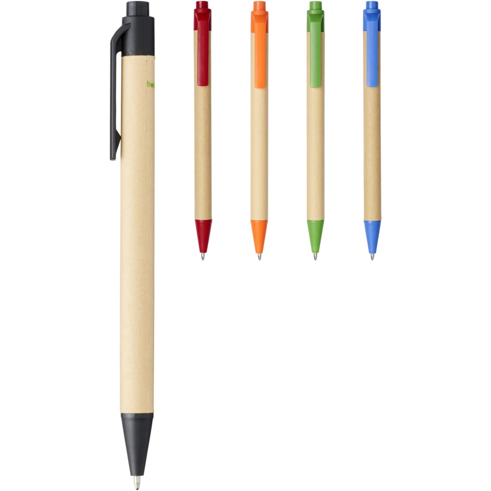 Logotrade promotional products photo of: Berk recycled carton and corn plastic ballpoint pen