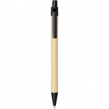 Logo trade promotional items image of: Berk recycled carton and corn plastic ballpoint pen