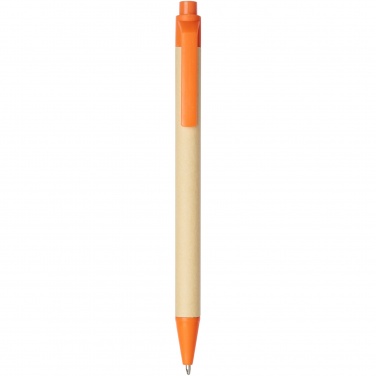 Logotrade corporate gift image of: Berk recycled carton and corn plastic ballpoint pen