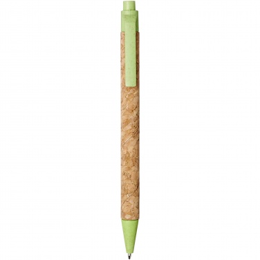 Logo trade corporate gift photo of: Midar cork and wheat straw ballpoint pen